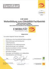 Weiterbildung zum E-Mobilität-Fachbetrieb
