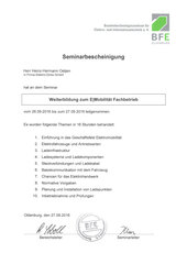 Seminar Weiterbildung zum E-Mobilität-Fachbetrieb