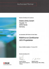 R&Mfreenet zertifizierter UKV-Projektleiter